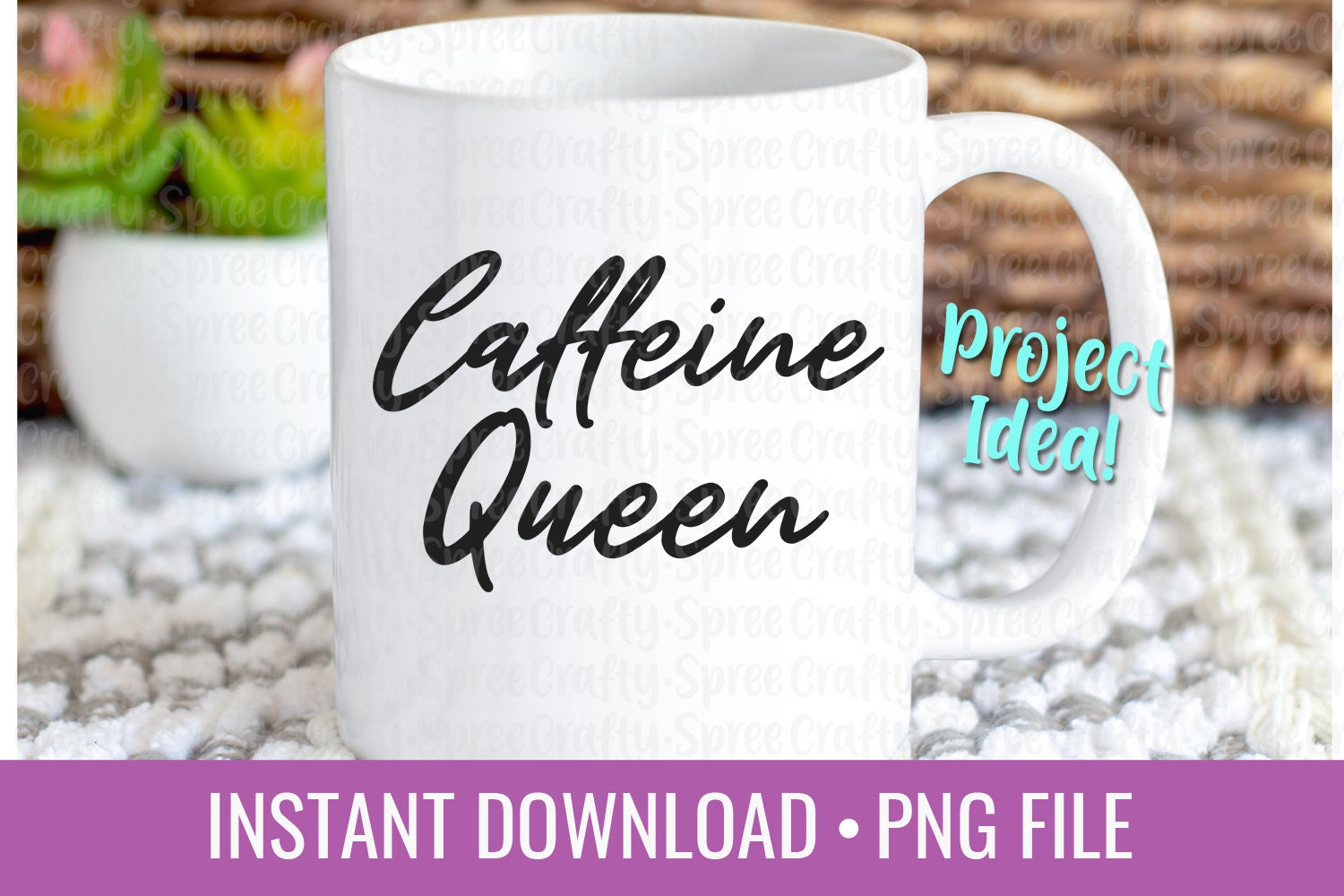Caffeine Queen PNG Sublimation Design Download Clipart Digital - Etsy