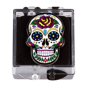SUGAR SKULL Enamel Lapel PIN Dia De Los Muertos Calavera Day of the Dead Mexican Party Decoration Tie Tack