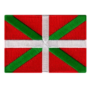 DRAPEAU BASQUE IKURRIÑA Écusson thermocollant appliqué de qualité supérieure