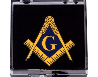 MASONIC LAPEL PIN hard enamel Freemason Mason Square Compass Symbol Emblem Tie Tack Pinback