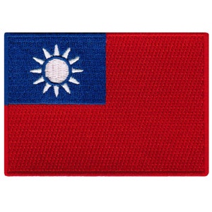 TAIWAN FLAG PATCH iron-on embroidered applique Top Quality