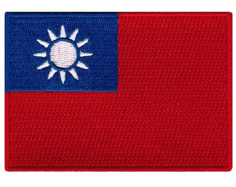 TAIWAN FLAG PATCH iron-on embroidered applique Top Quality