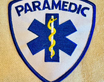 EMT PARAMEDIC Badge PATCH Rescue iron-on embroidered Star of Life applique