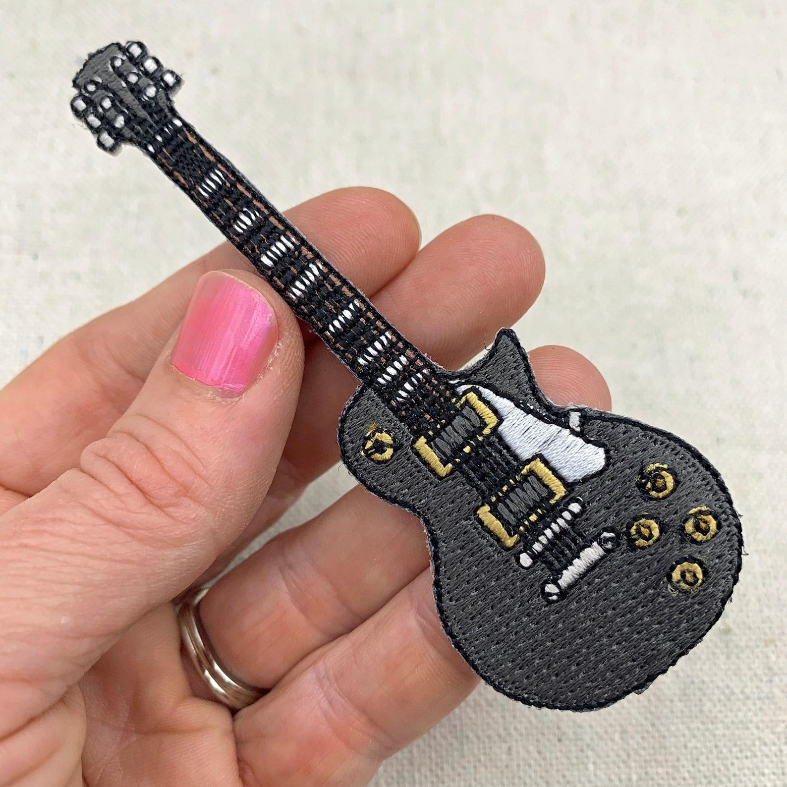 ELECTRIC GUITAR PATCH embroidered ironon Rock and Roll Etsy