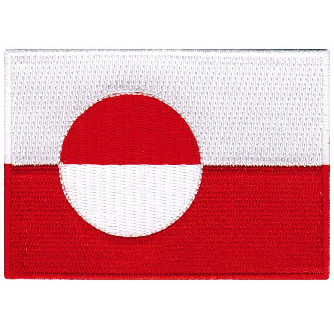 Greenland Flag Patch – Embroidered Souvenir With Velcro® Brand Fastener