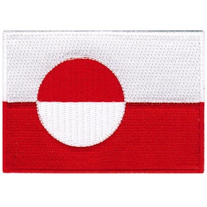 GREENLAND FLAG PATCH iron-on embroidered applique Top Quality National Emblem