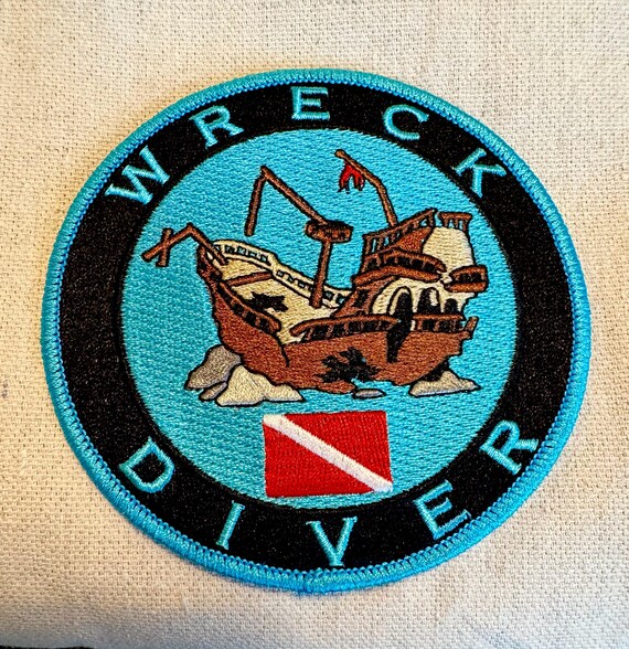 Patch Brodé Plongeur Scuba Diving - Écusson Thermocollant 70x45mm