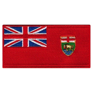 MANITOBA FLAG PATCH Canada iron-on embroidered applique Top Quality