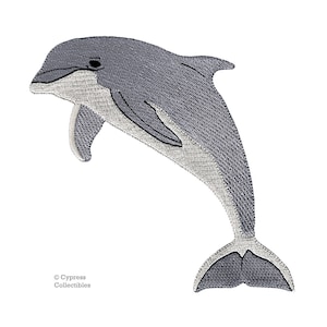 BOTTLENOSE DOLPHIN PATCH iron-on embroidered porpoise ocean animal applique