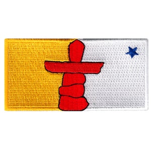 NUNAVUT FLAG PATCH Canada iron-on embroidered applique Top Quality