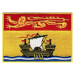 NEW BRUNSWICK FLAG Patch Canada iron-on embroidered applique Top Quality