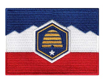 U24 Écusson drapeau de l'Andorra - Thermocollant - 9 x 6 cm