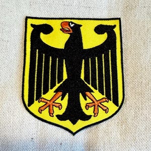 DEUTSCHLAND WAPPEN Aufnäher Applikation Deutsches Wappen Applikation Adler Wappen Applikation Wappen gestickt