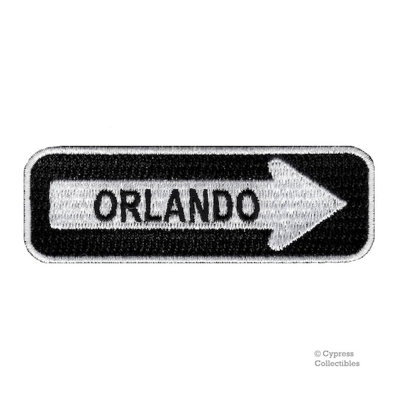 Aufnäher „One Way Orlando Florida“ – Bestickt & Zum Aufbügeln