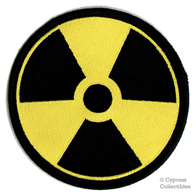 Nuclear Radiation Symbol Patch - Embroidered Iron-On For Zombie Apocalypse Gear