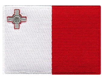 MALTA FLAG PATCH iron-on embroidered applique Top Quality