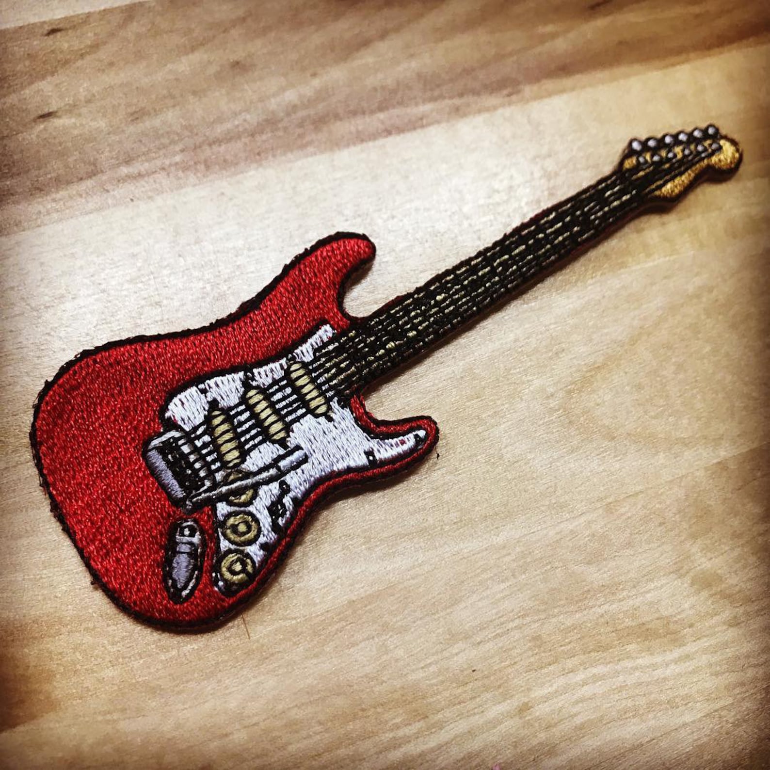 ELECTRIC GUITAR PATCH Embroidered Ironon Rock and Roll Etsy