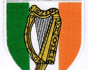 IRLAND WAPPEN Patch Gestickte Applikation Irische Harfe Flagge Schild National Logo