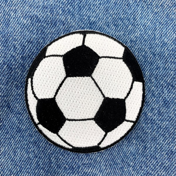 SOCCER BALL PATCH iron-on embroidered major league sports emblem World Cup Football