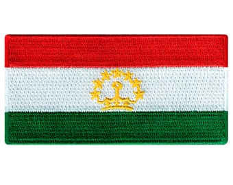 TAJIKISTAN FLAG PATCH iron-on embroidered applique Top Quality