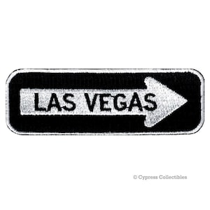 Las Vegas Road Sign Patch: Embroidered One Way Highway Emblem