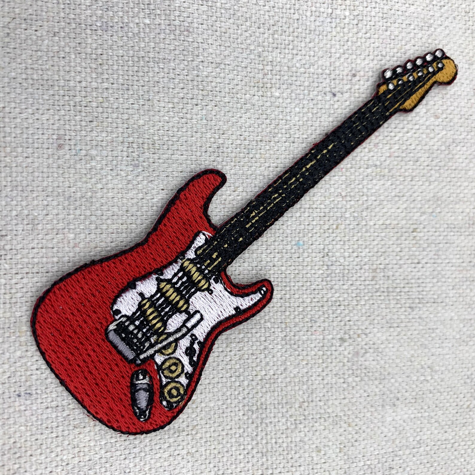 ELECTRIC GUITAR PATCH Embroidered Ironon Rock and Roll Etsy