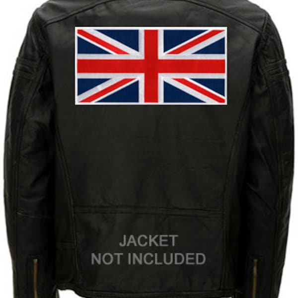 Large UNION JACK UK Flag Patch iron-on embroidered applique Top Quality