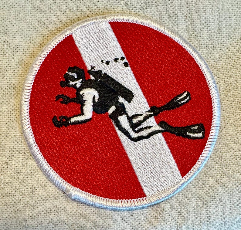 SNORKELING Scuba Diving PATCH Embroidered Iron-on Applique Skin Diver ...