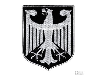 Black GERMANY COAT of ARMS Patch iron-on embroidered applique German Eagle Shield National Logo