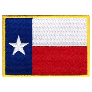 Applique thermocollante brodée drapeau TEXAS STATE PATCH de qualité supérieure