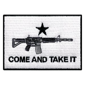 COME and TAKE It Rifle Version Flagge Patch zum aufbügeln gestickt Applikation 2nd Änderung