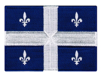 QUEBEC FLAG PATCH Canada iron-on embroidered applique Top Quality