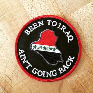 Ben naar Irak GEWEEST MILITAIRE VETERAAN PATCH Geborduurde Ijzer-op Iraakse oorlog woestijn Storm Golf applique