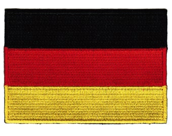 Aufnäher Singapur-Deutschland Fahne Flagge Aufbügler Patch 9 x 6 cm