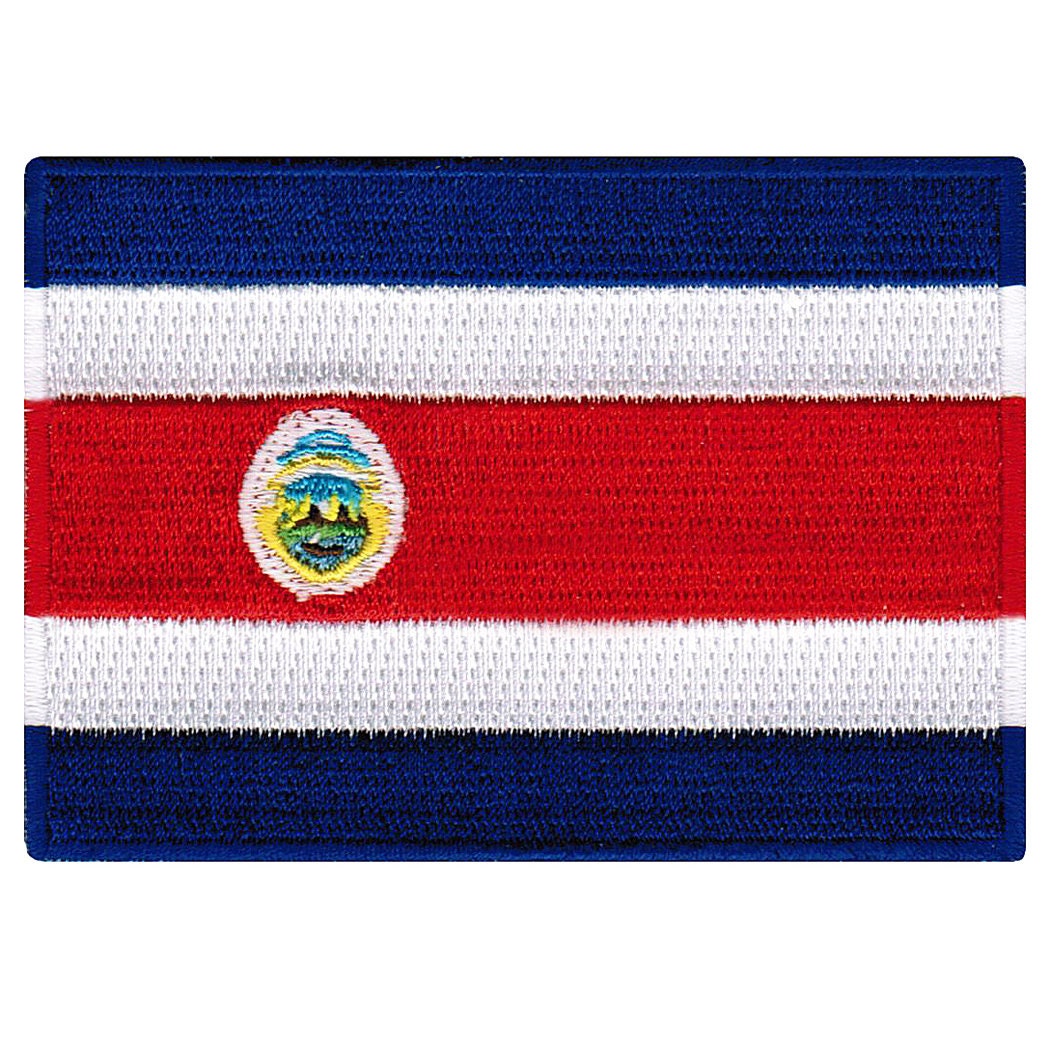 Costa Rica Patch – República De Costa Rica – Embroidered Iron-On, 2.75"