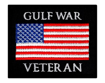 GOLF KRIEG VETERAN Patch zum Aufbügeln gestickte Applikation Militär Biker Emblem Amerikanische Flagge