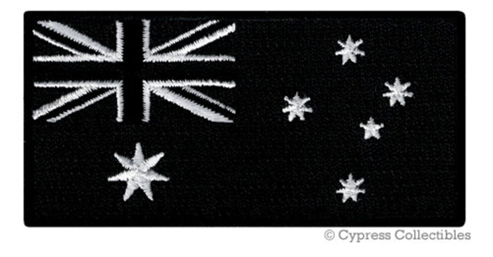 Black AUSTRALIA FLAG PATCH ironon embroidered applique Top Etsy