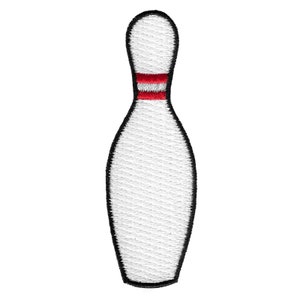 BOWLING PIN Patch iron-on embroidered sports emblem league ball