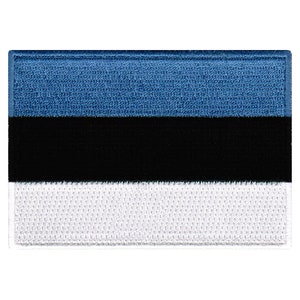 Estnische Flagge: Aufnäher zum Aufbügeln (9x7cm)