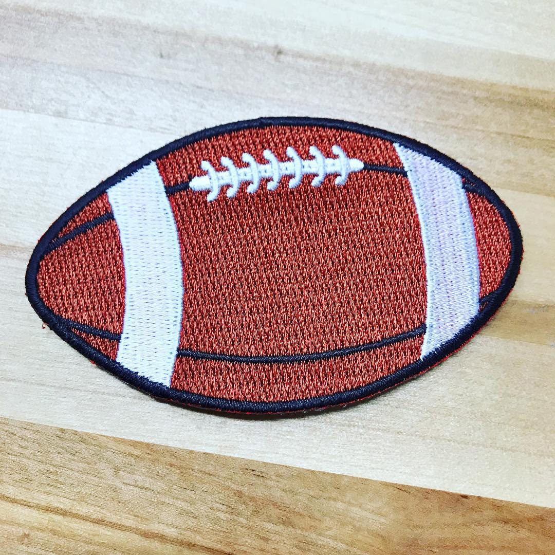 FOOTBALL PATCH Iron-on Embroidered Applique Major League Sports Emblem  Pigskin Gridiron 