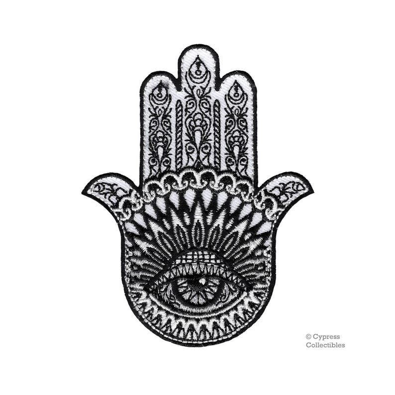 HAMSA HAND PATCH Embroidered Iron-on Applique Hand of Fatima - Etsy