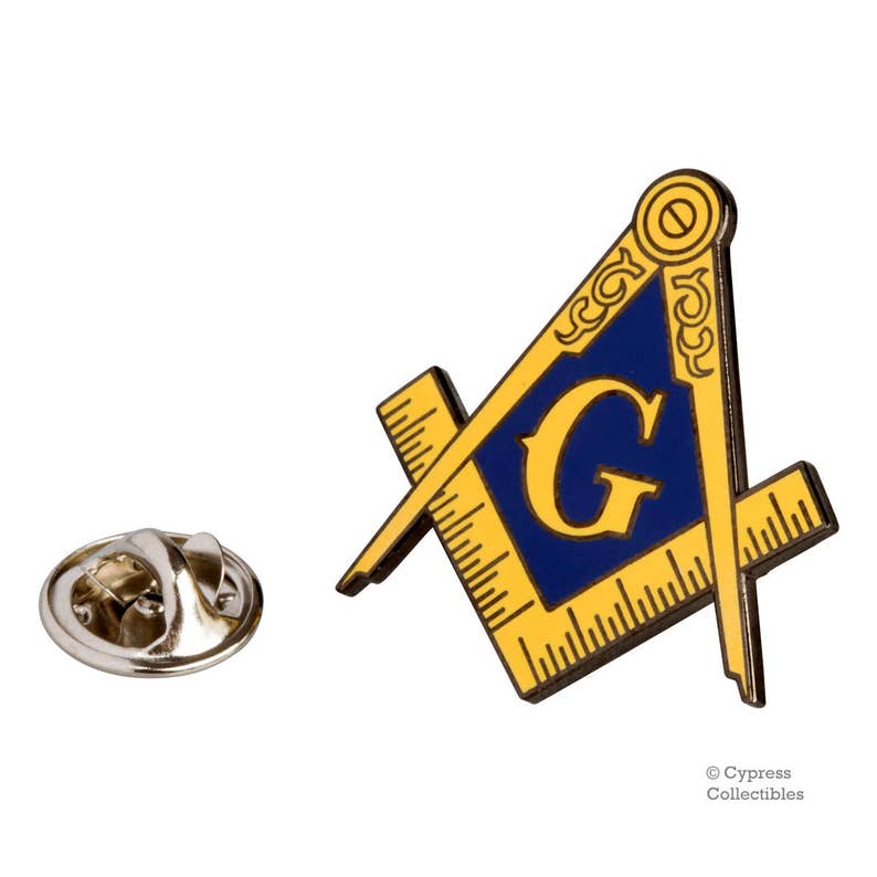 Masonic Lapel Pin Hard Enamel Freemason Mason Square Compass Etsy 