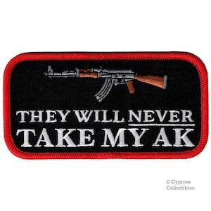 AK47 Rifle Patch: Embroidered Second Amendment Applique