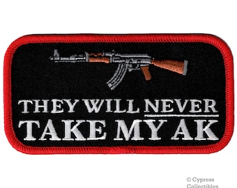 AK47 Rifle Patch: Embroidered Second Amendment Applique
