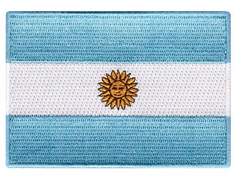 ARGENTINA FLAG PATCH iron-on embroidered applique Top Quality