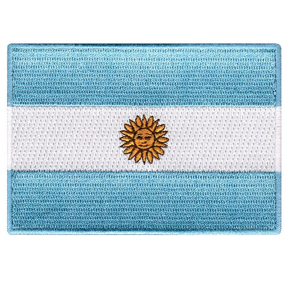 アルゼンチン国旗パッチ 刺繍アイロン接着アップリケ 3 5x2 5インチ