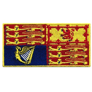 England Royal Standard Flag Patch: Embroidered Iron-On British Emblem