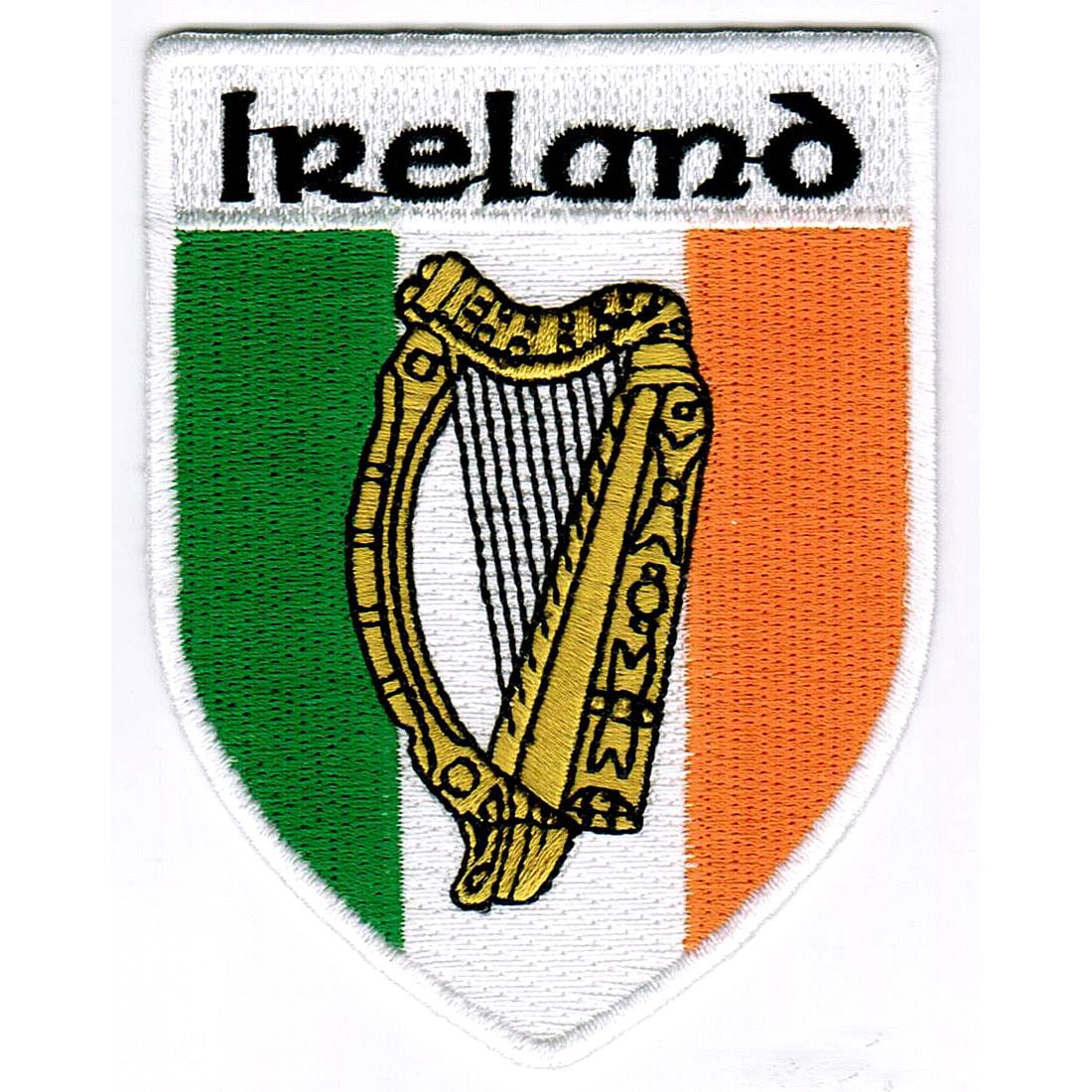 Irish Coat Of Arms Sticker - Celtic Harp On Blue Shield Decal 4x5 Inch
