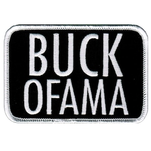 BUCK OFAMA JOKE patch gesticktes Aufbügler Präsident Barack obama Humor Joke Impeach