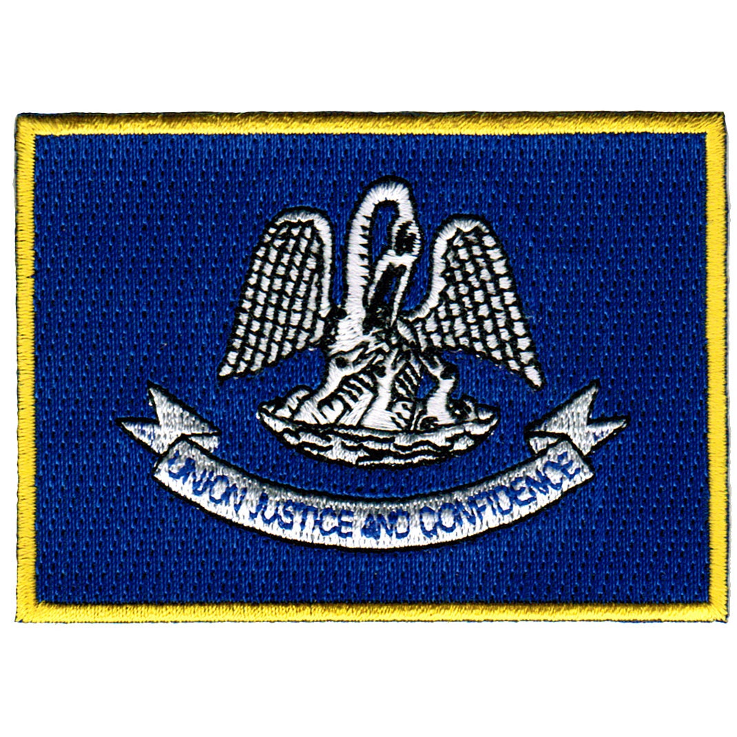 Patch écusson Drapeau Louisiane – Thermocollant Ou à Coudre, 9x6 Cm, Pour Vêtement Ou Accessoire